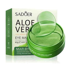 Load image into Gallery viewer, 60pcs Aloe Vera Collagen Eye Mask Anti Dark Circles Eyes Bags
