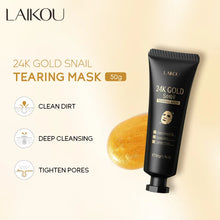 Load image into Gallery viewer, 24K Gold Snail Collagen Peel Off Mask Reduce Blackheads Deep Cleaning
