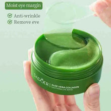 Load image into Gallery viewer, 60pcs Aloe Vera Collagen Eye Mask Anti Dark Circles Eyes Bags
