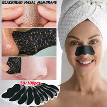 Load image into Gallery viewer, 50/100PCS Bamboo Charcoal Nasal Strips Blackhead Remover M
